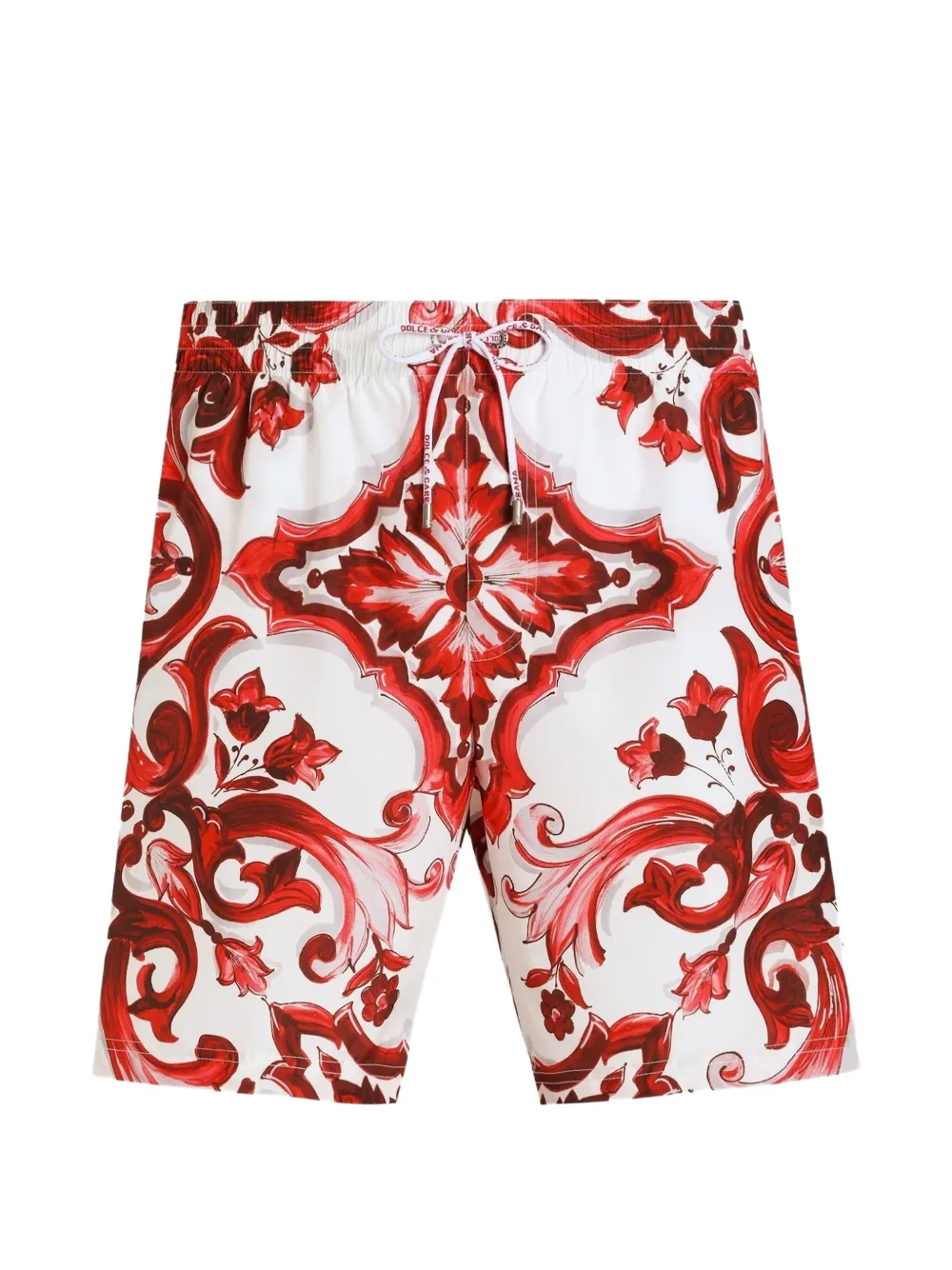 Dolce & Gabbana Boxer con stampa maiolica - Bianco