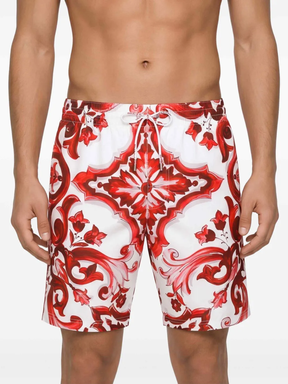Dolce & Gabbana Zwembroek met Majolica-print Wit