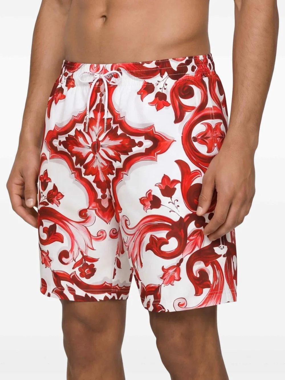 Dolce & Gabbana Zwembroek met Majolica-print Wit