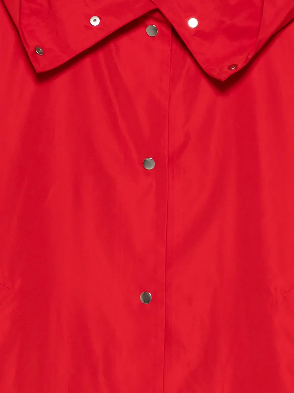 Róhe Oversized Hooded Snap-button Coat in Red, view 3
