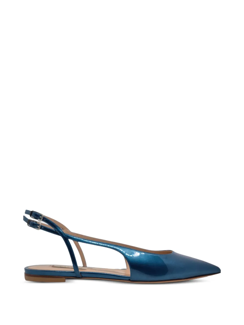 Casadei pointed-toe slingback ballet flats - Blu