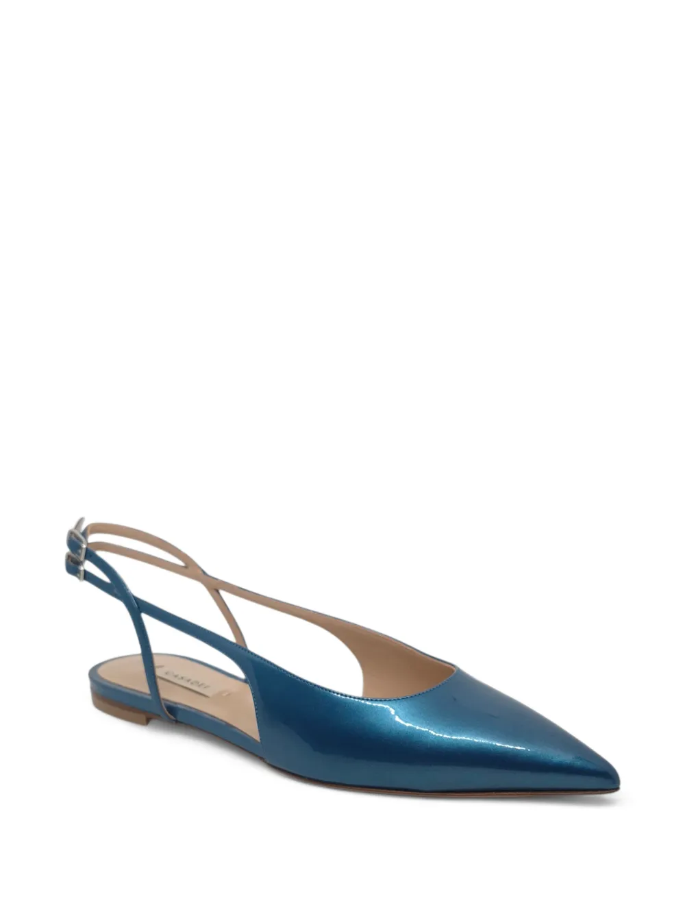 Casadei Slingback ballerina's met puntige neus Blauw