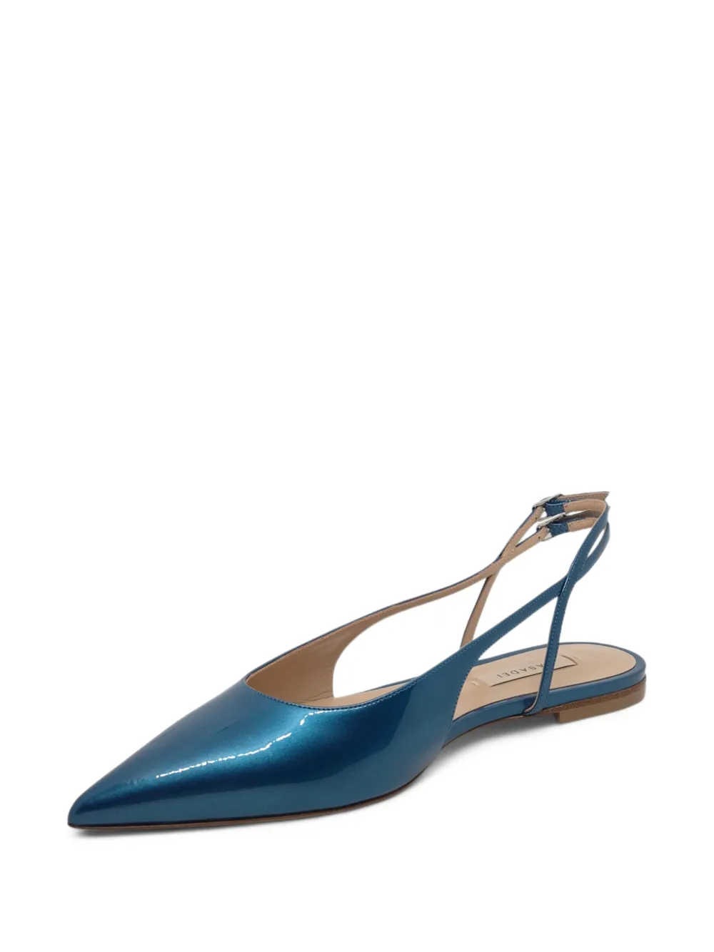 Casadei Slingback ballerina's met puntige neus Blauw