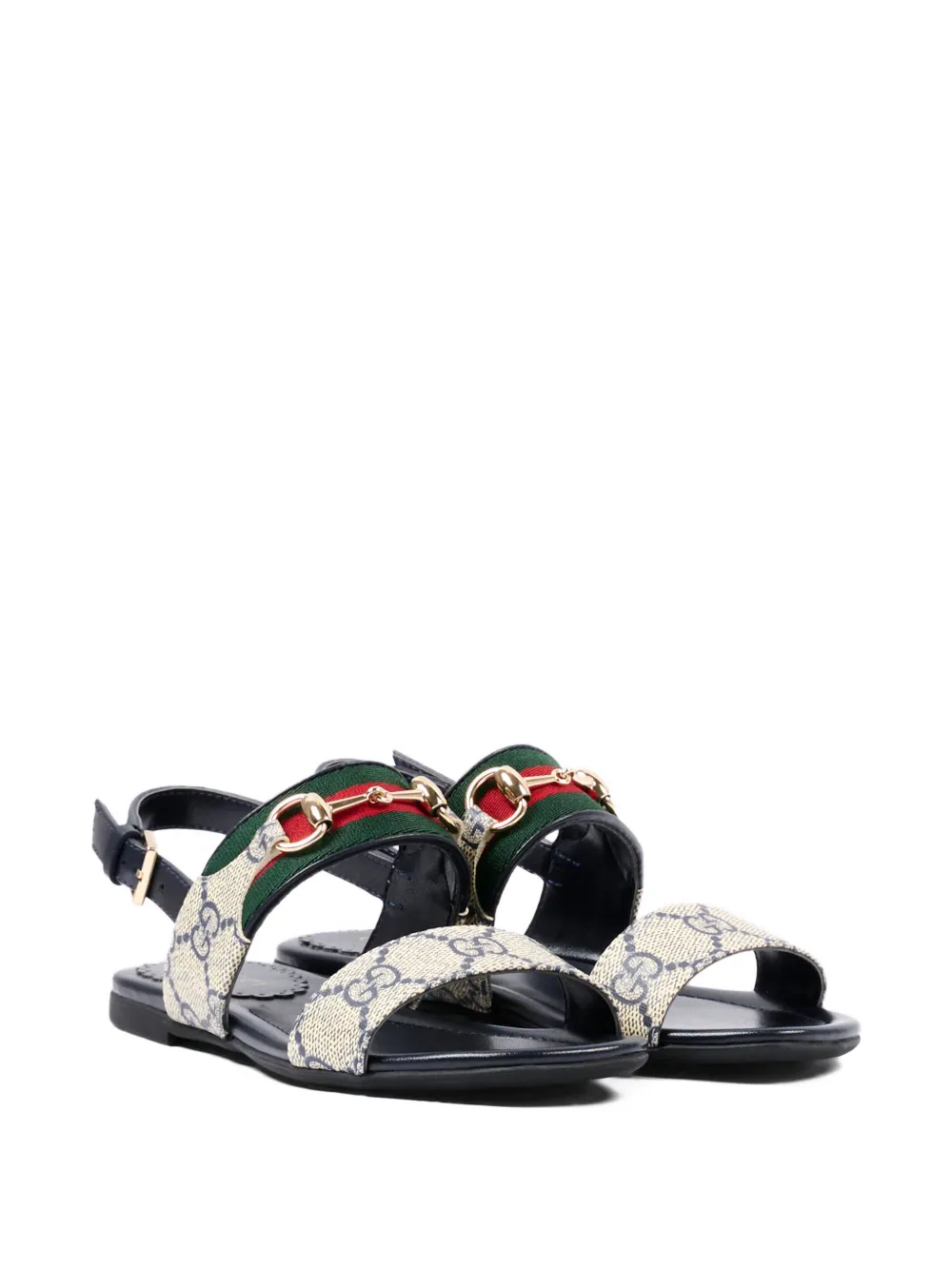 Gucci Kids logo strap sandals Blauw