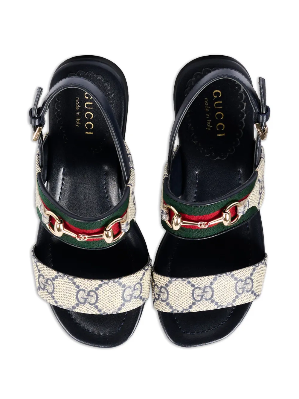 Gucci Kids logo strap sandals Blauw