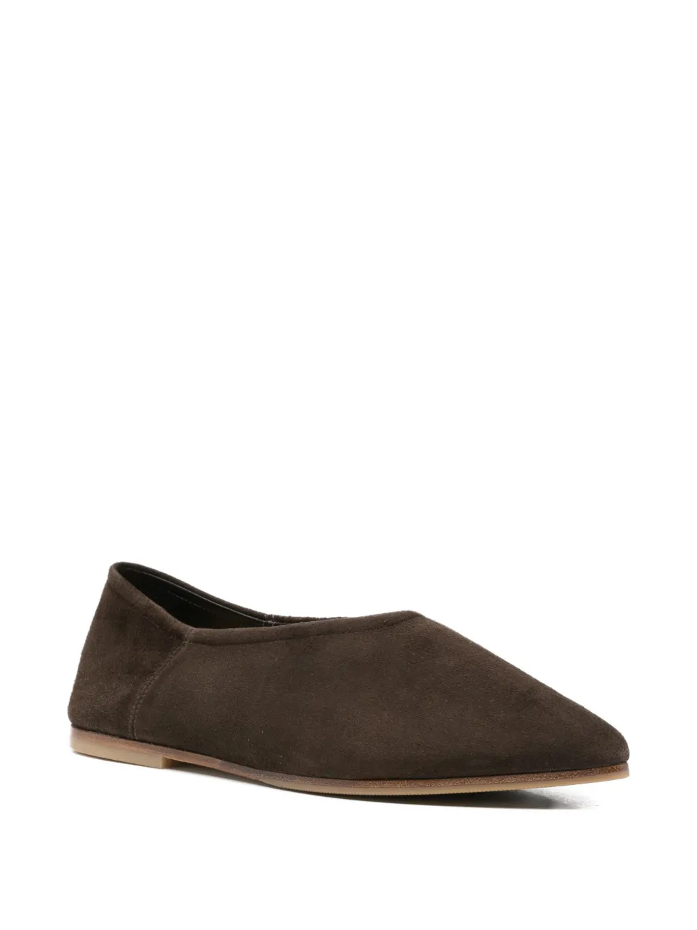  Babú Milano Pointed-toe Ballet Flats - Brown 