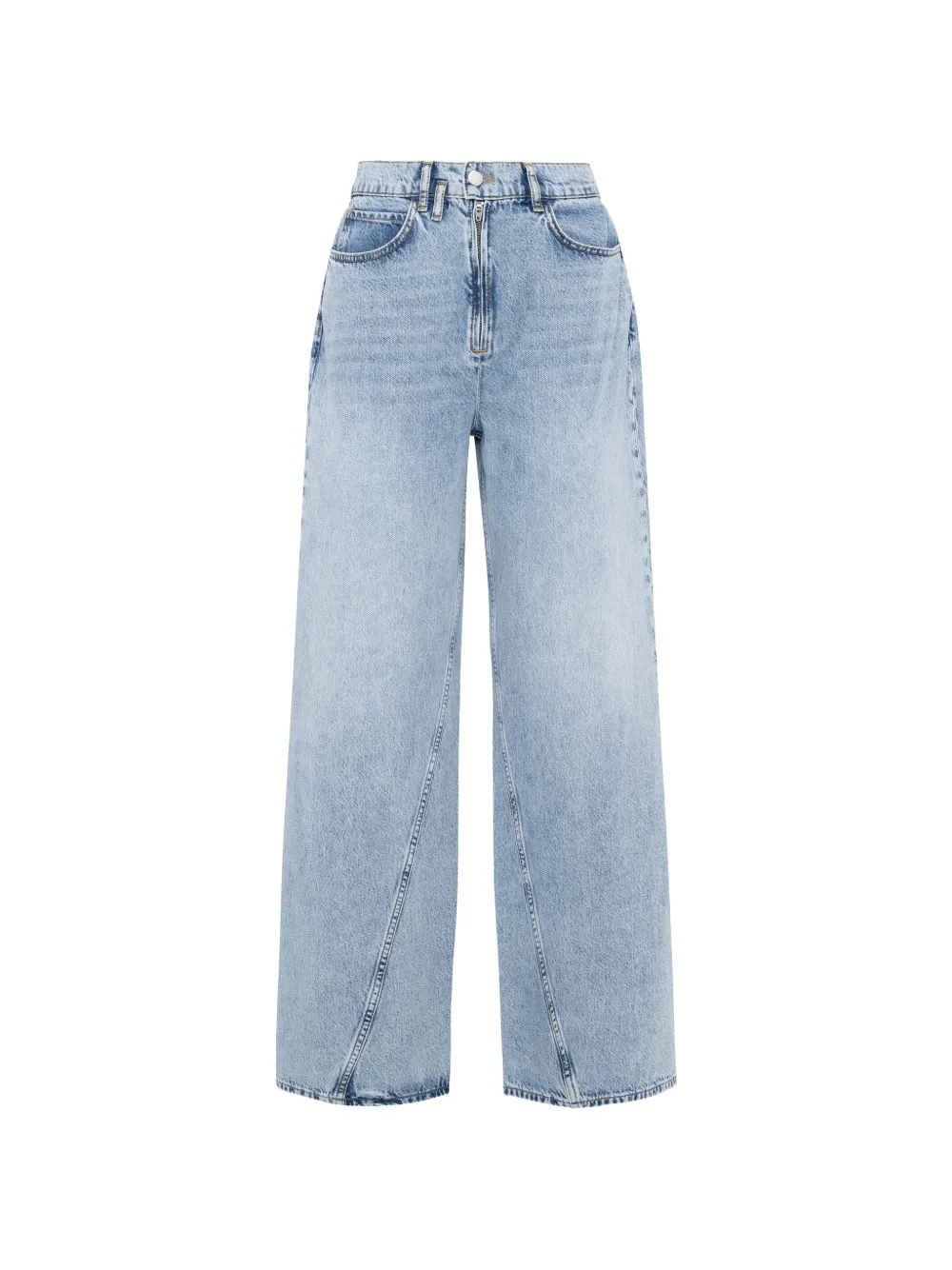 Tela logo-patch wide-leg jeans - Blu