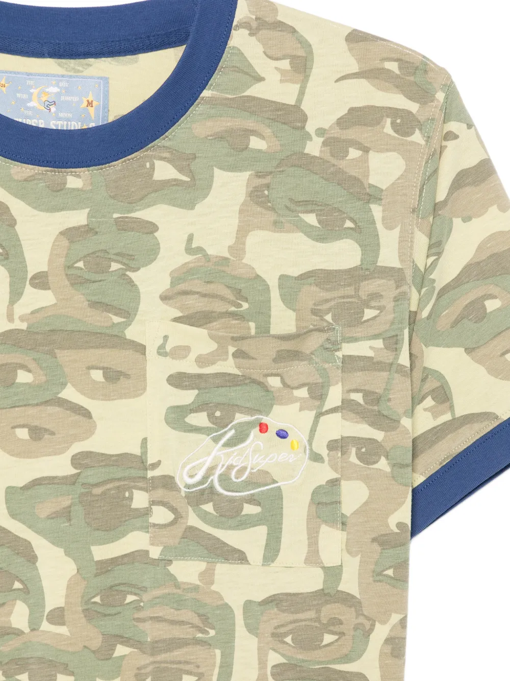 KidSuper Face Camo T-shirt Groen