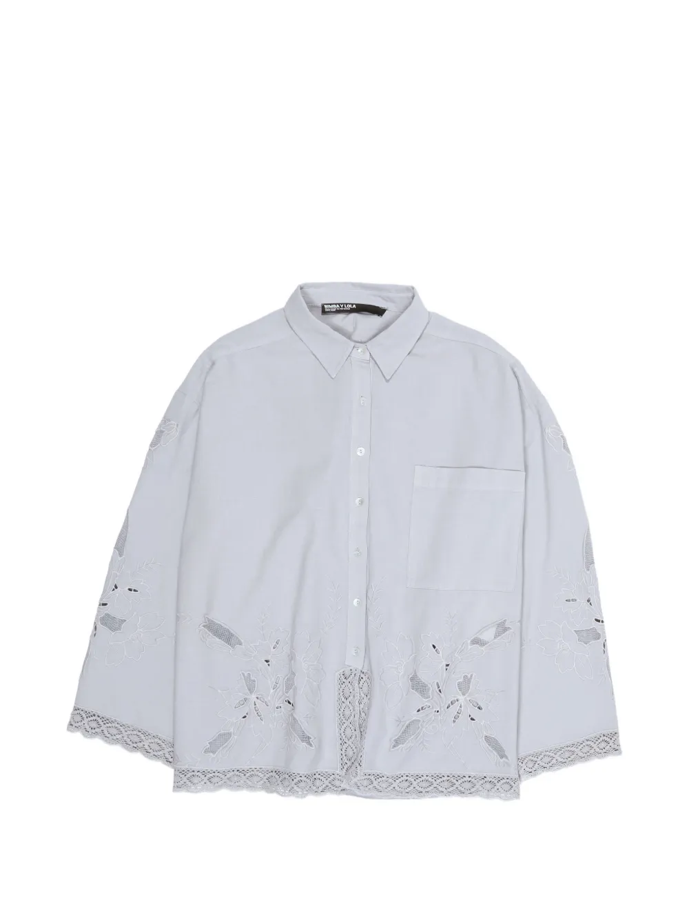 Bimba y Lola lace floral shirt - Blu