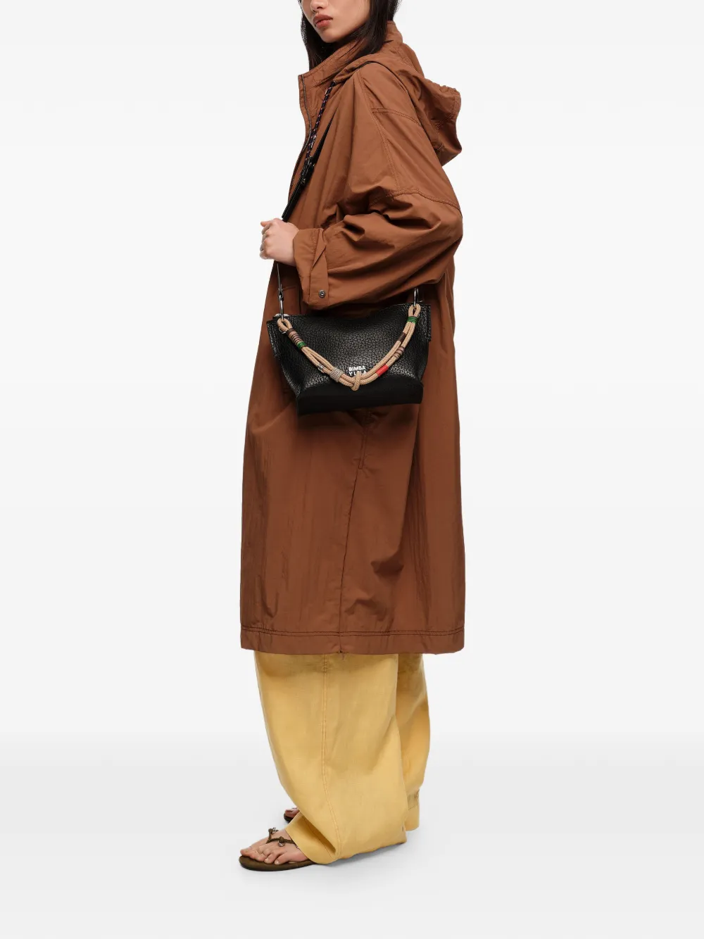 Bimba y Lola Mini-tas met handvat van touw Zwart