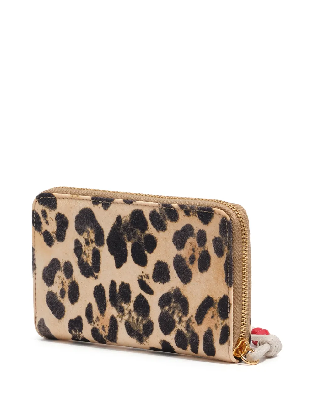 Bimba y Lola Portemonnee met luipaardprint en rits Beige
