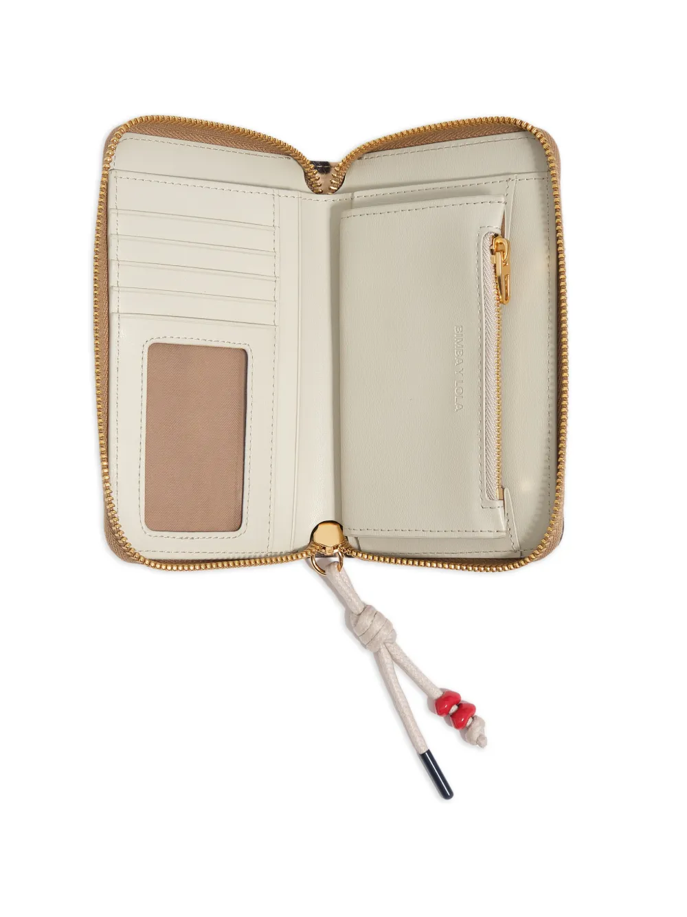 Bimba y Lola Portemonnee met luipaardprint en rits Beige