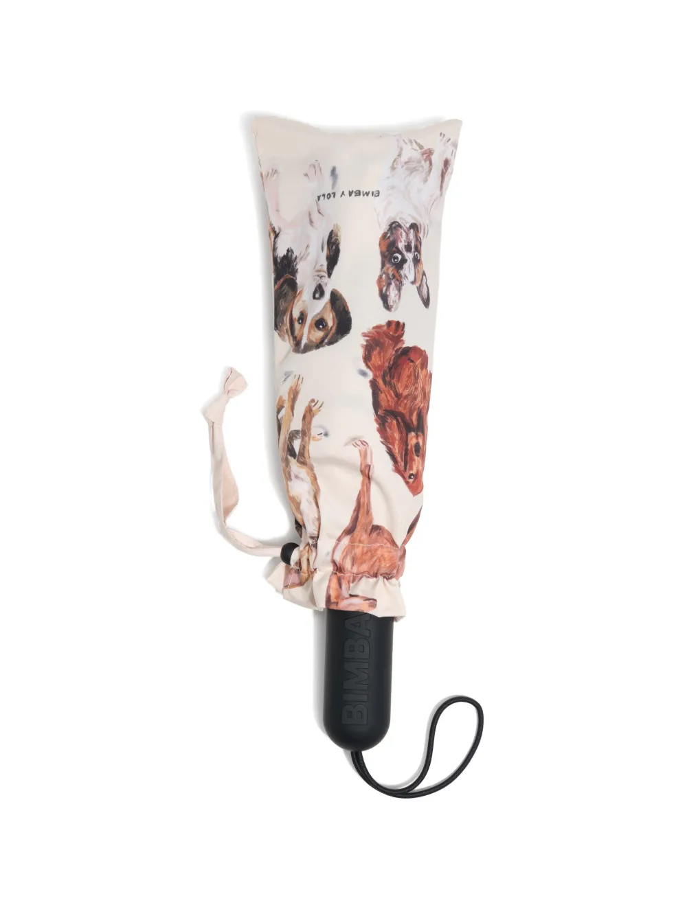 BIMBA Y LOLA Paraplu met hondenprint Beige
