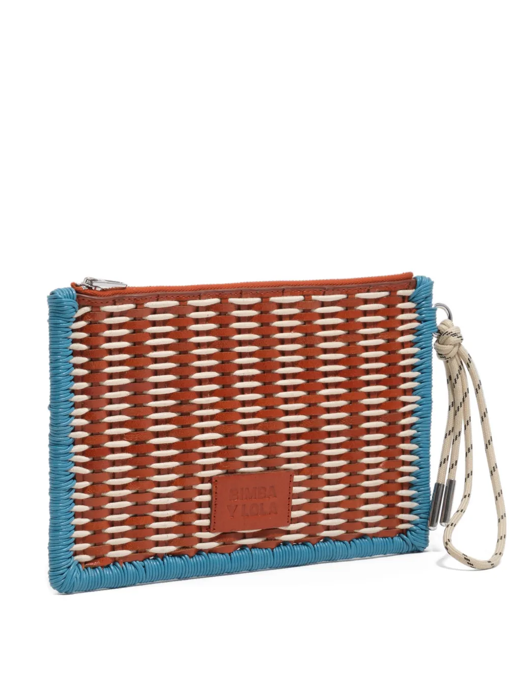 Bimba y Lola woven rope detail wallet - Marrone