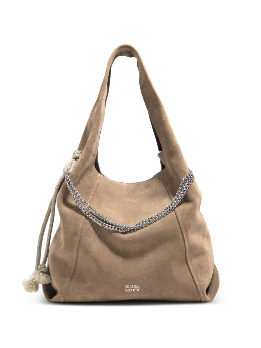Bimba y Lola chain drawstring shoulder bag - Toni neutri
