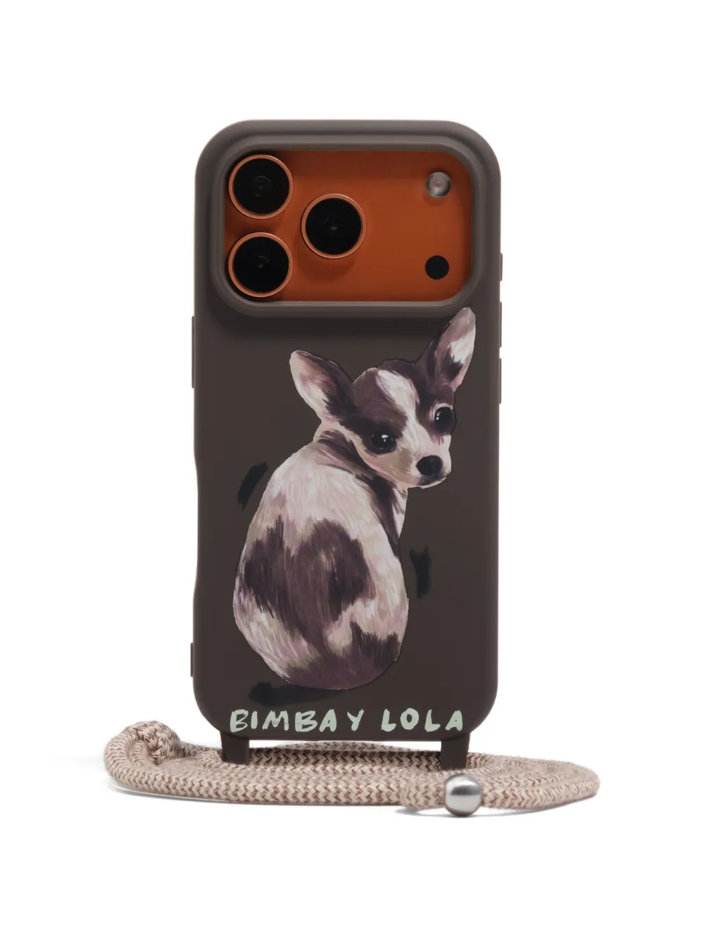 Bimba y Lola dog print iphone 17 pro case - Marrone