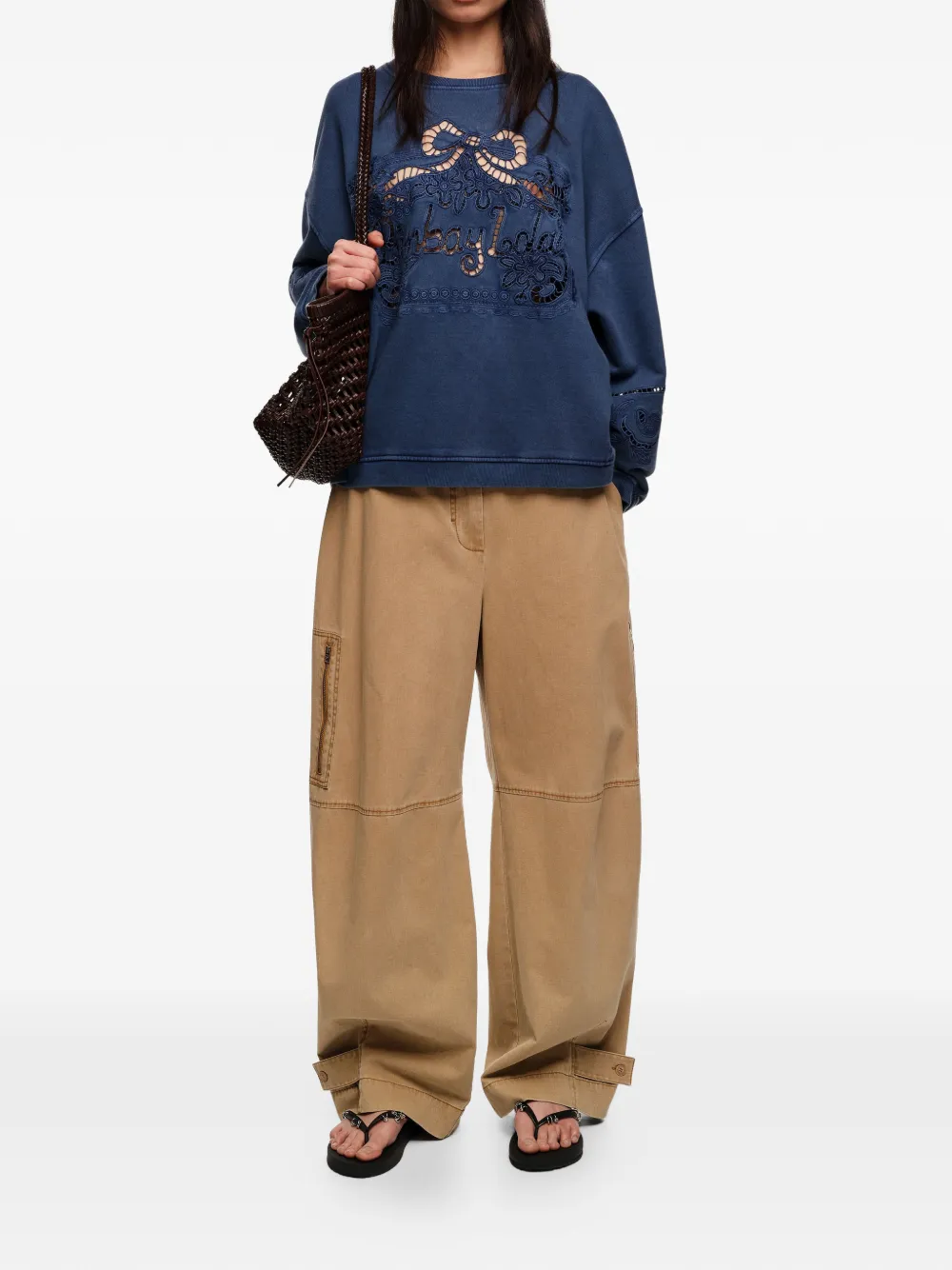 Bimba y Lola Trui met uitgesneden details Blauw
