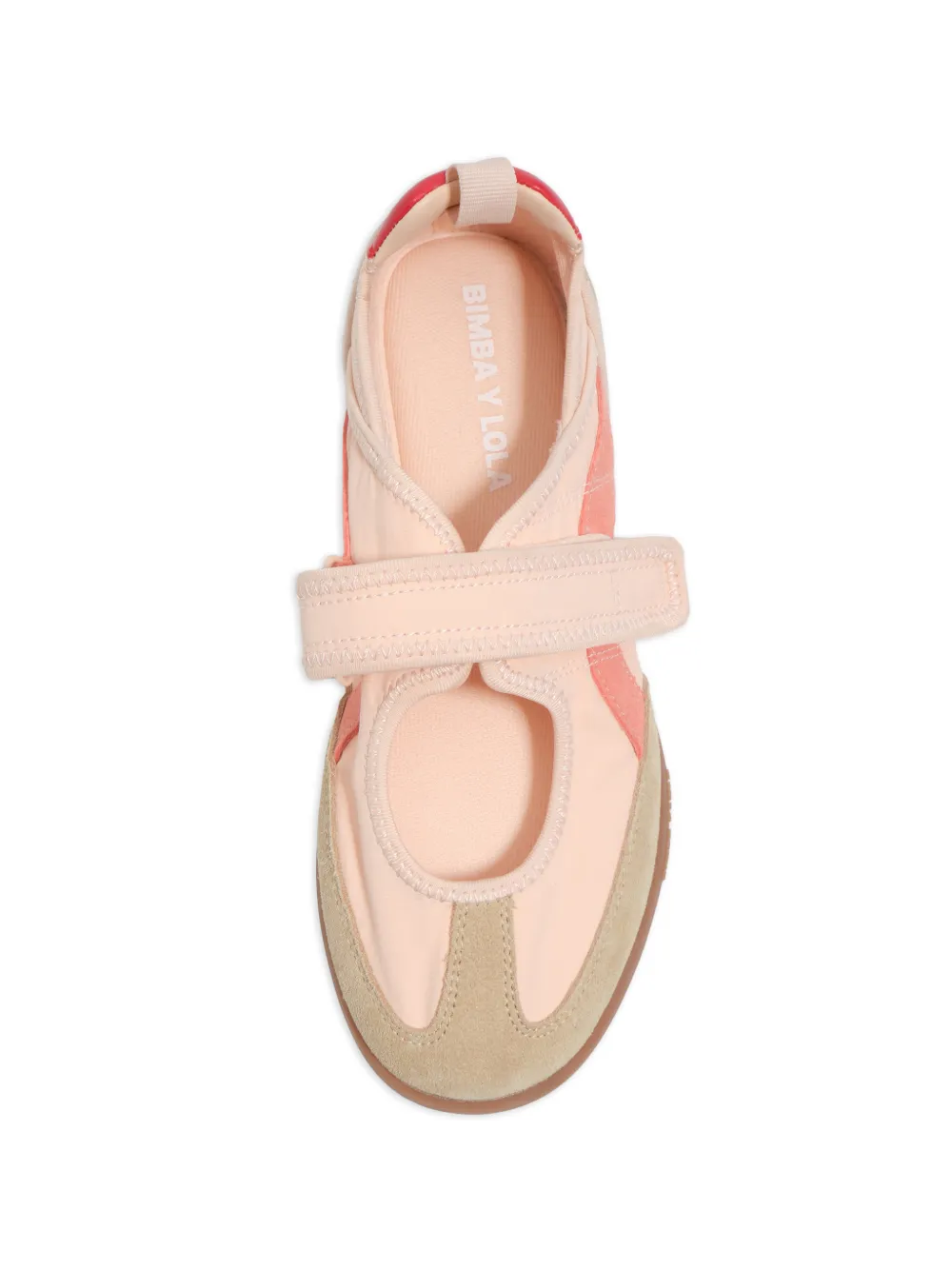 Bimba y Lola Ballerina's met klittenband en vlakken Roze