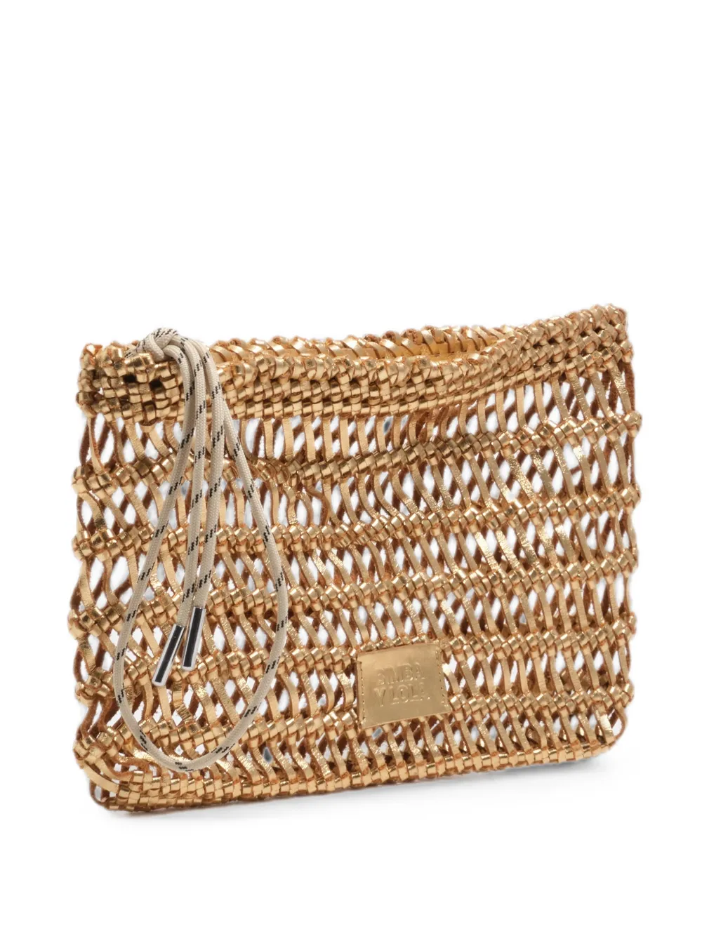 BIMBA Y LOLA Handtasche aus geflochtenem Leder in Gold