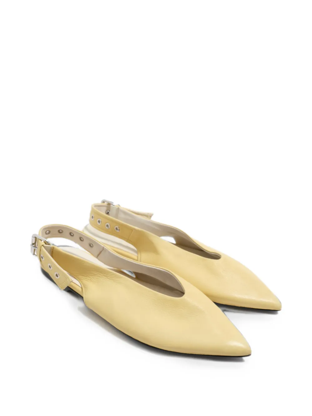 BIMBA Y LOLA Leren slingback ballerina's Geel