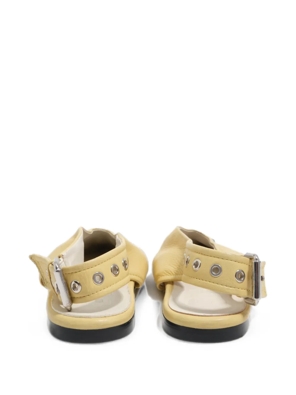 BIMBA Y LOLA Leren slingback ballerina's Geel