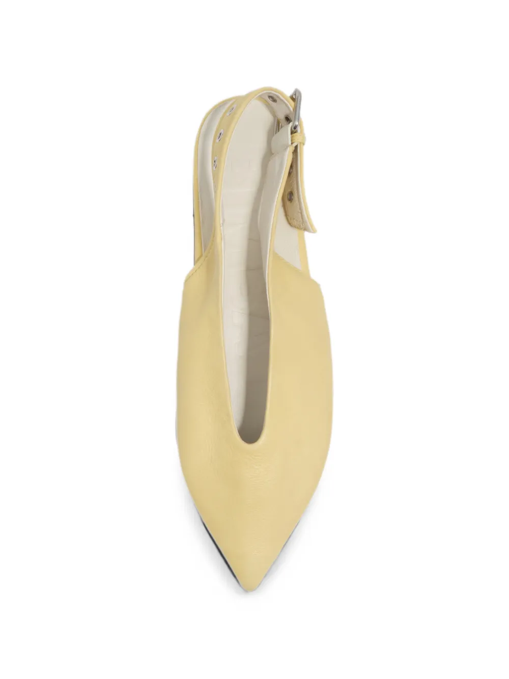 BIMBA Y LOLA Leren slingback ballerina's Geel