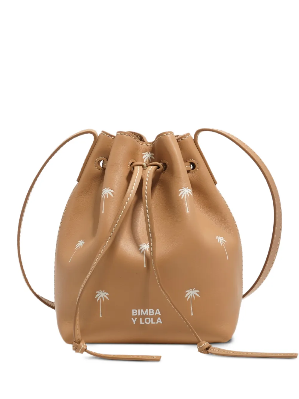 Bimba y Lola palm print mini bag - Toni neutri