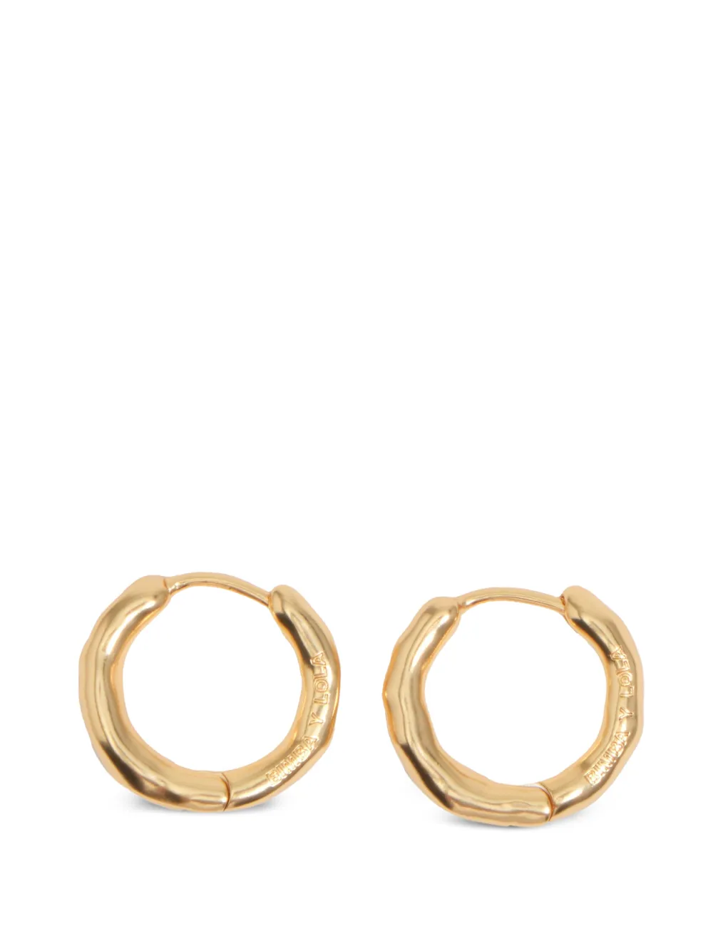 BIMBA Y LOLA Orecchini a cerchio piccoli color oro opaco