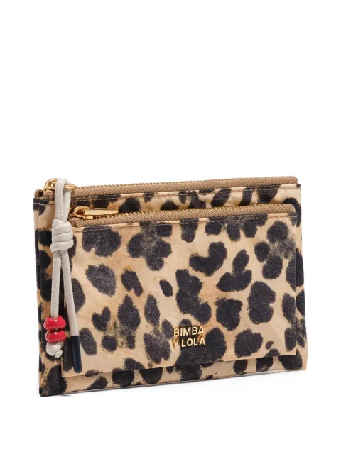 Bimba y Lola porte-monnaie zippé à motif léopard