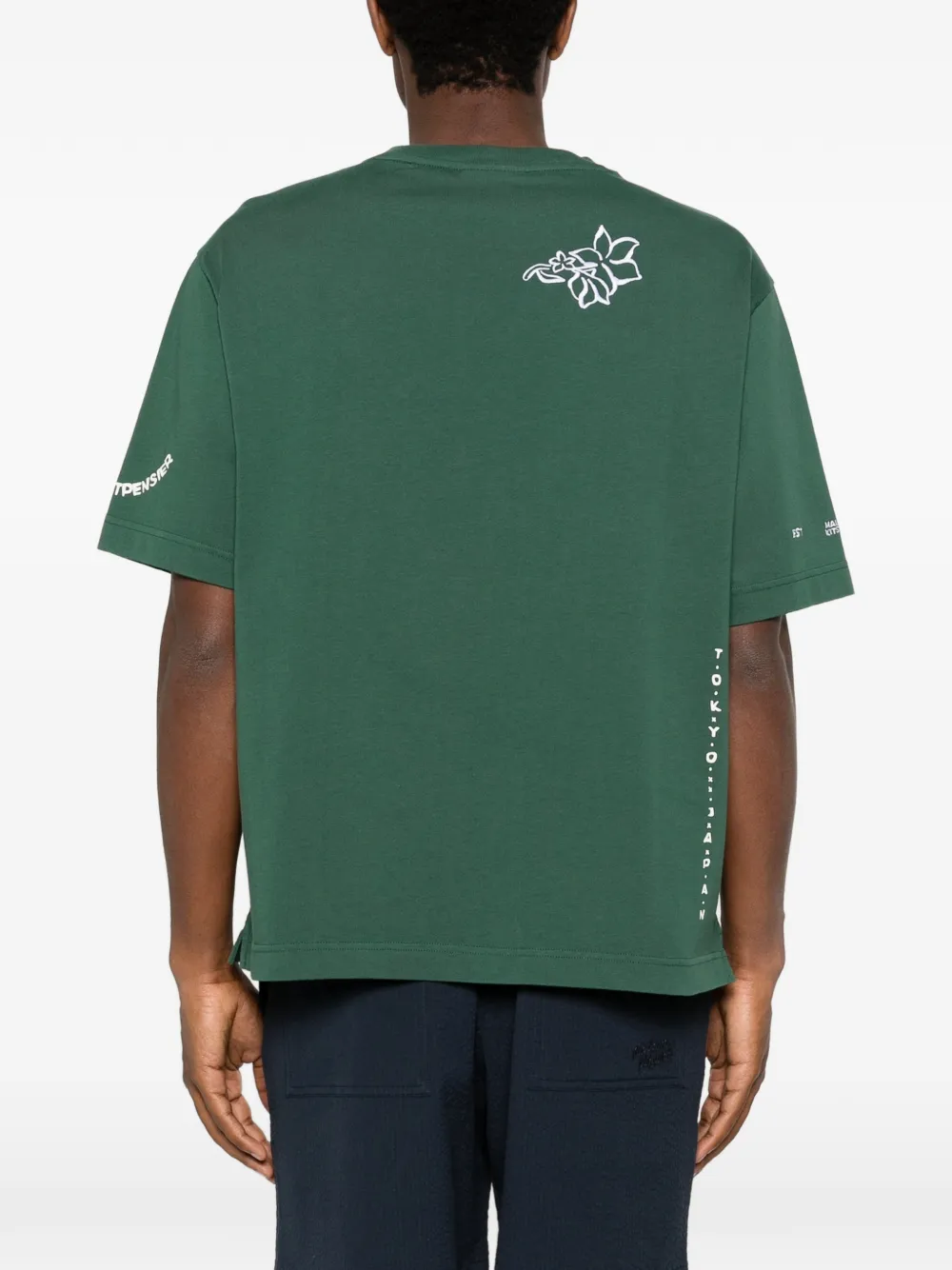 Maison Kitsuné Art Nouveau T-shirt met print Groen