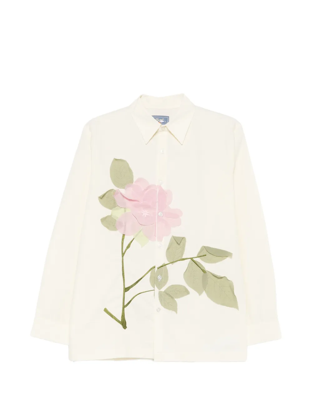 KidSuper flower-appliqué shirt - Toni neutri