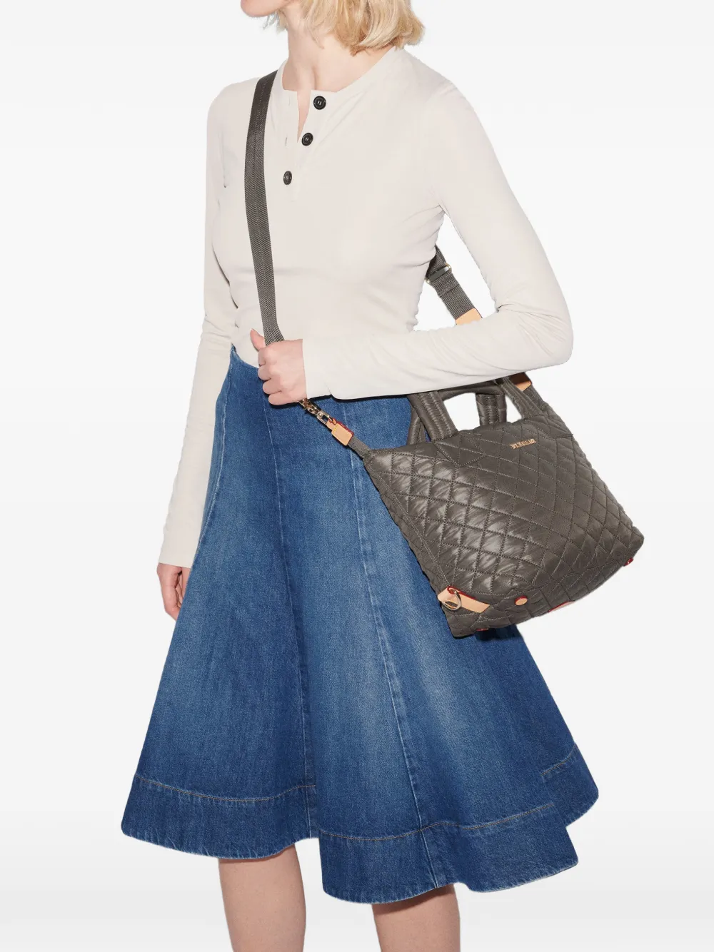  Mz Wallace Small Sutton Cross Body Bag - Grey 