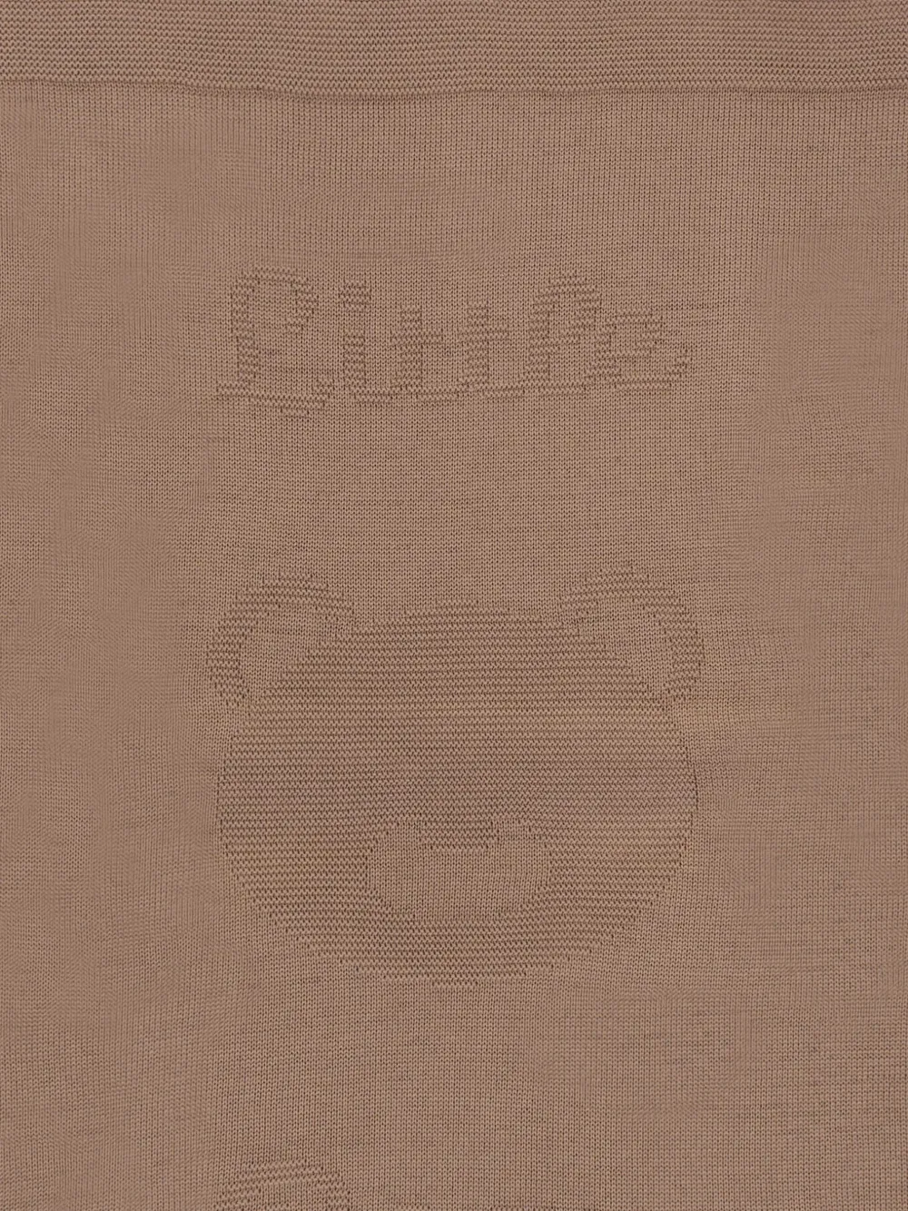  Little Bear Bear-detail Cotton Blanket - Neutrals 