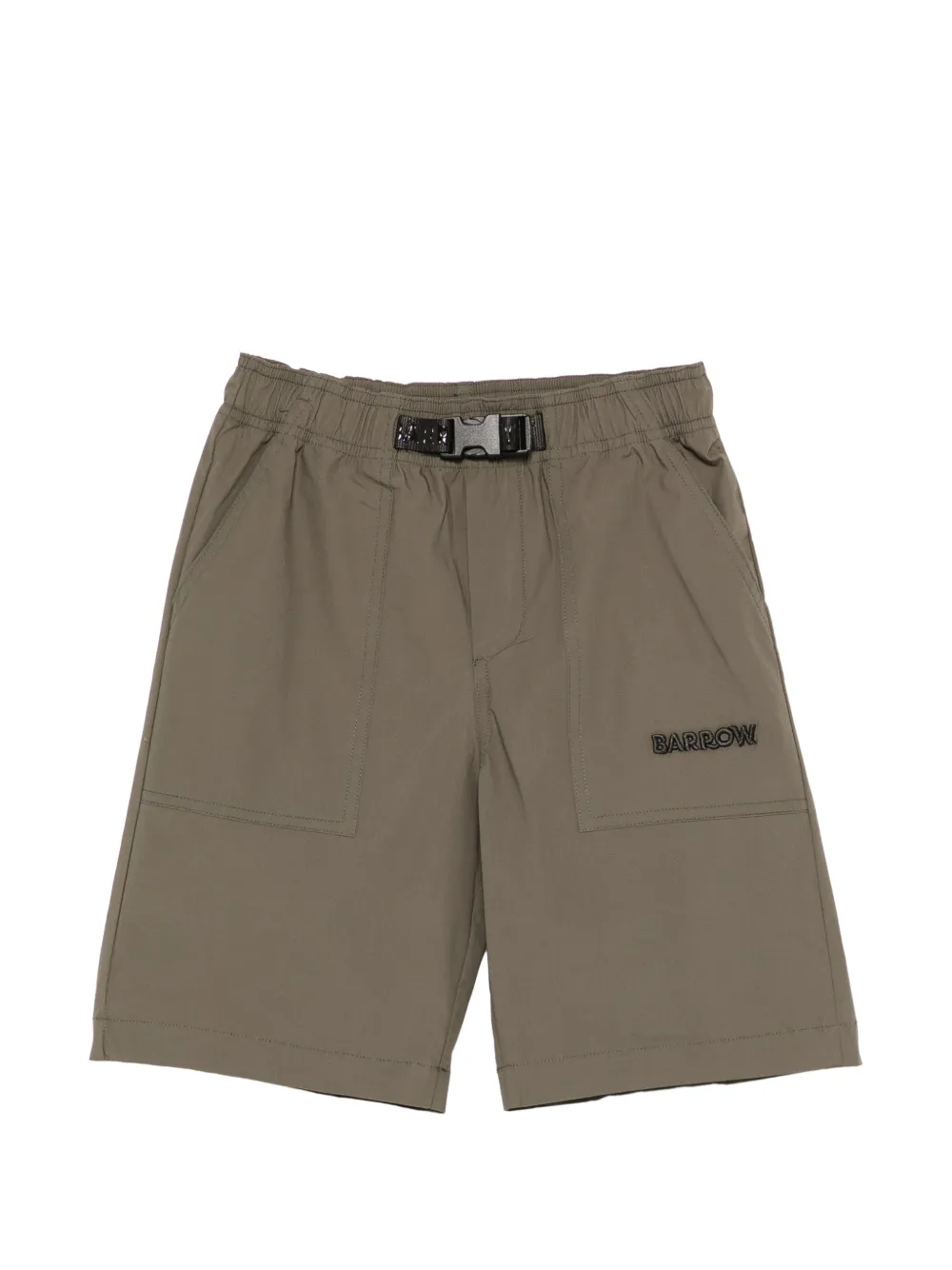 Barrow kids logo-label casual shorts - Verde