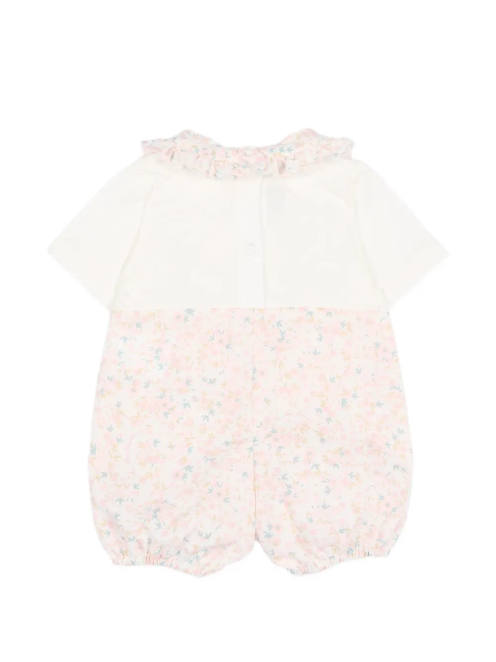  Le Boo Beebè Floral Ruffled Romper - White 