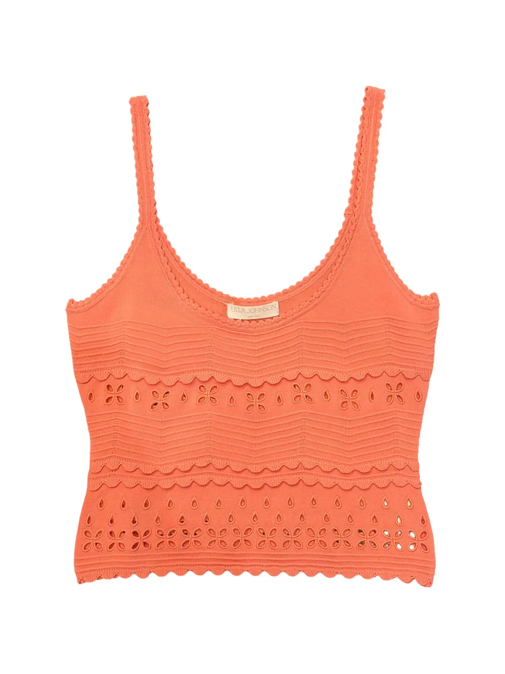 Ulla Johnson Esme eyelet knit camisole - Arancione
