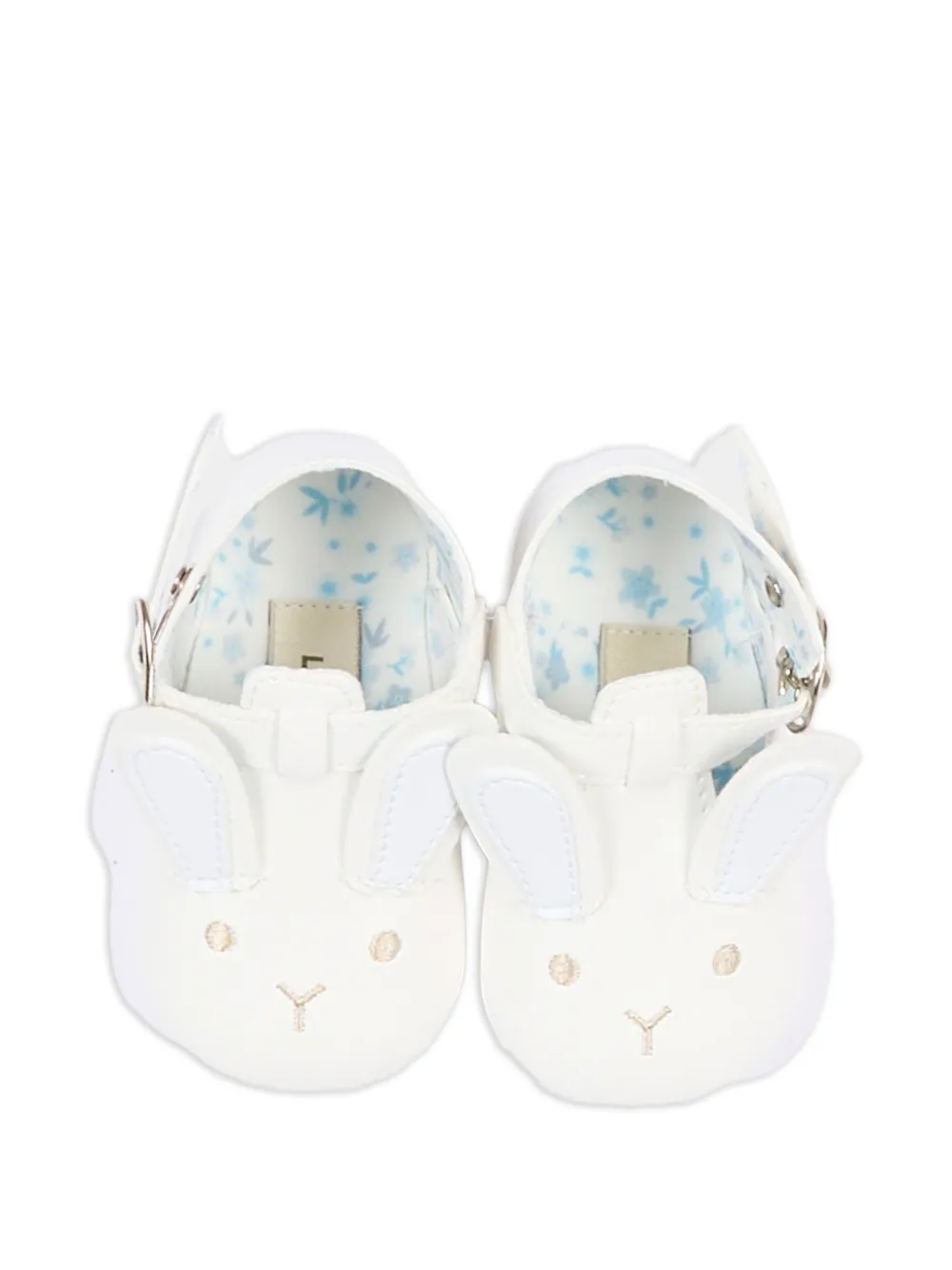 Le Boo Beebè Sandalen met konijnendetail Wit