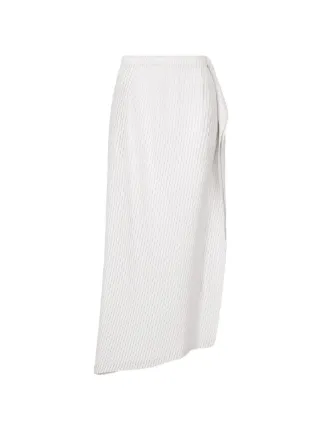 Issey Miyake Shadow Study Pleated Maxi Skirt | White | FARFETCH