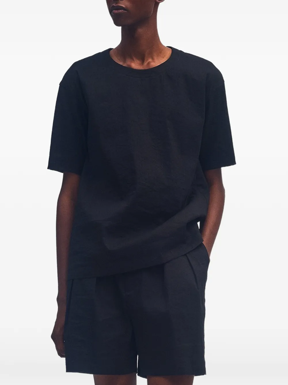 Issey Miyake Washi T-shirt met korte mouwen Zwart
