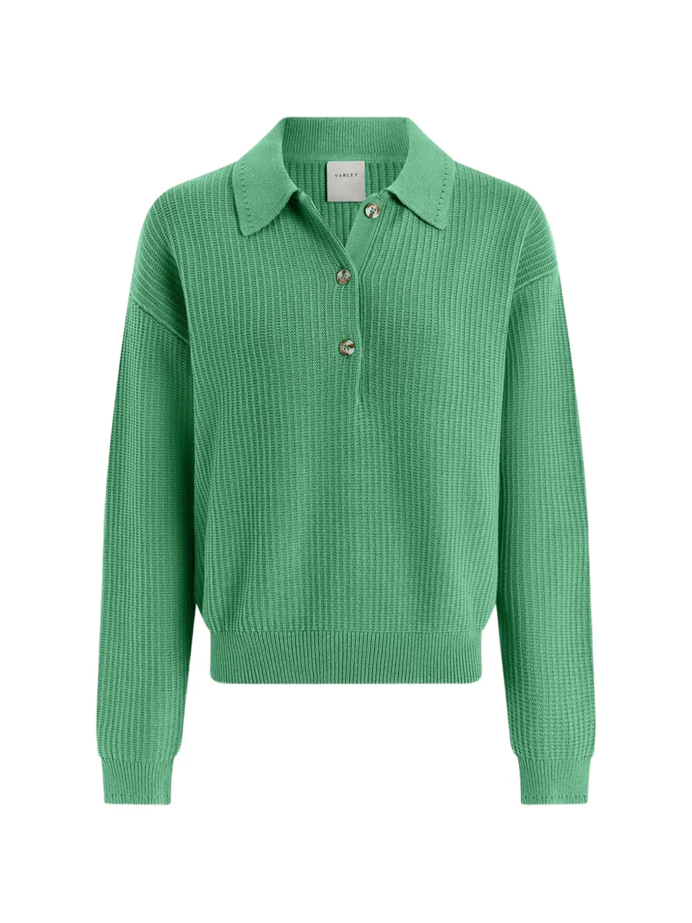 Varley Marlie polo knit sweater - Verde