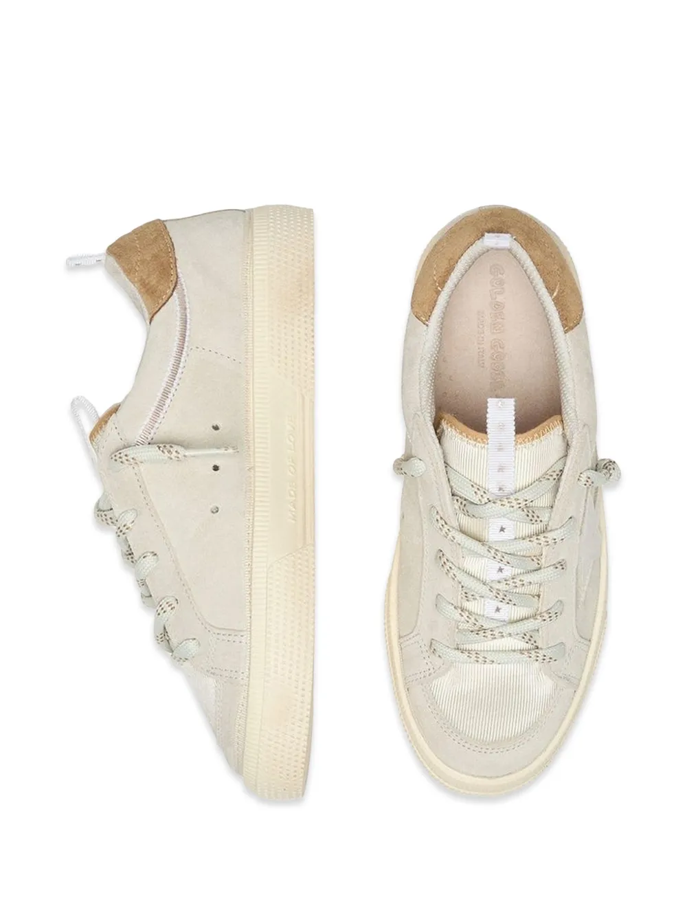 Golden Goose Kids May Young sneakers met ster-applicatie Beige