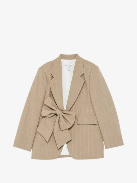 alapage pinstripe bow-detail blazer