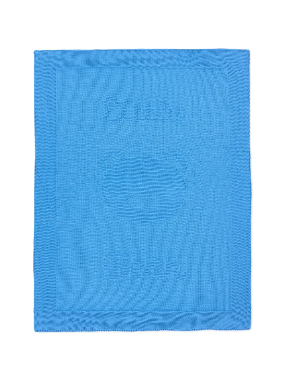Little Bear bear-detail cotton blanket - Blu