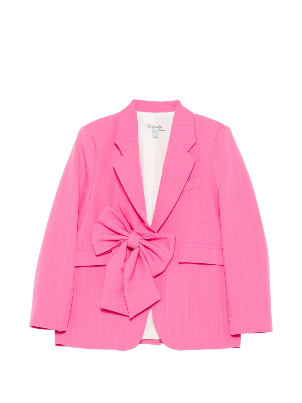 alapage Forlì pinstriped bow-detail jacket - Pink