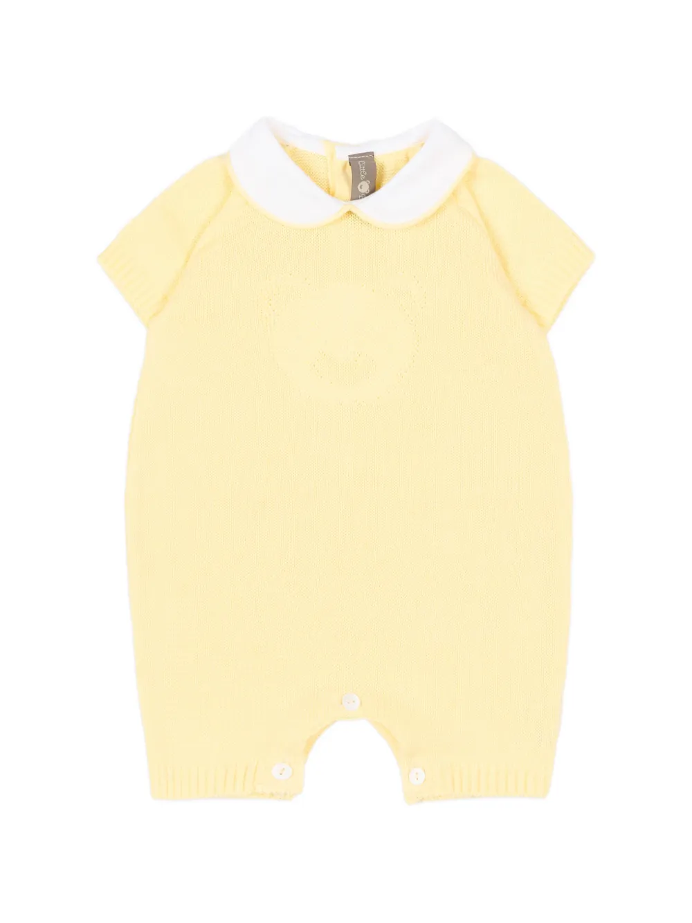 Little Bear Peter Pan collar romper - Giallo