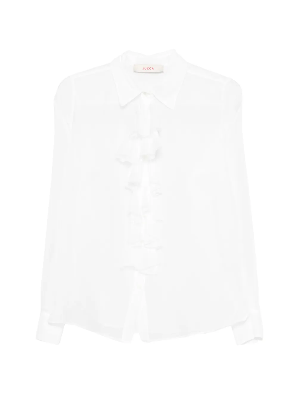 Jucca ruffled collared shirt - Bianco