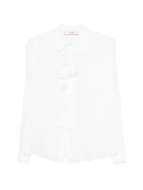 Jucca ruffled collared shirt