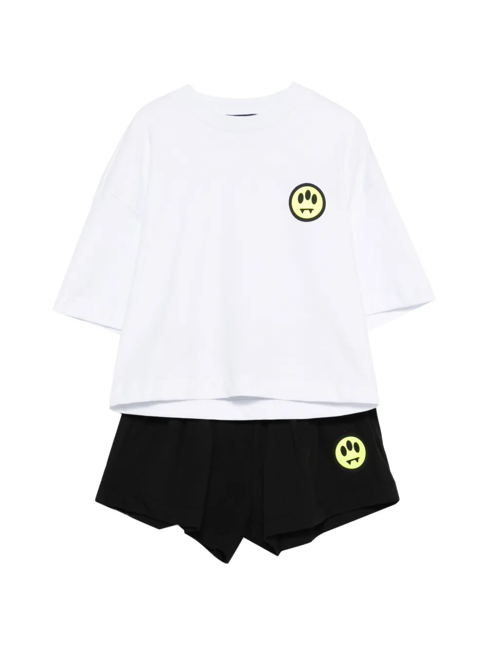 Barrow kids graphic-print shorts set - Weiß