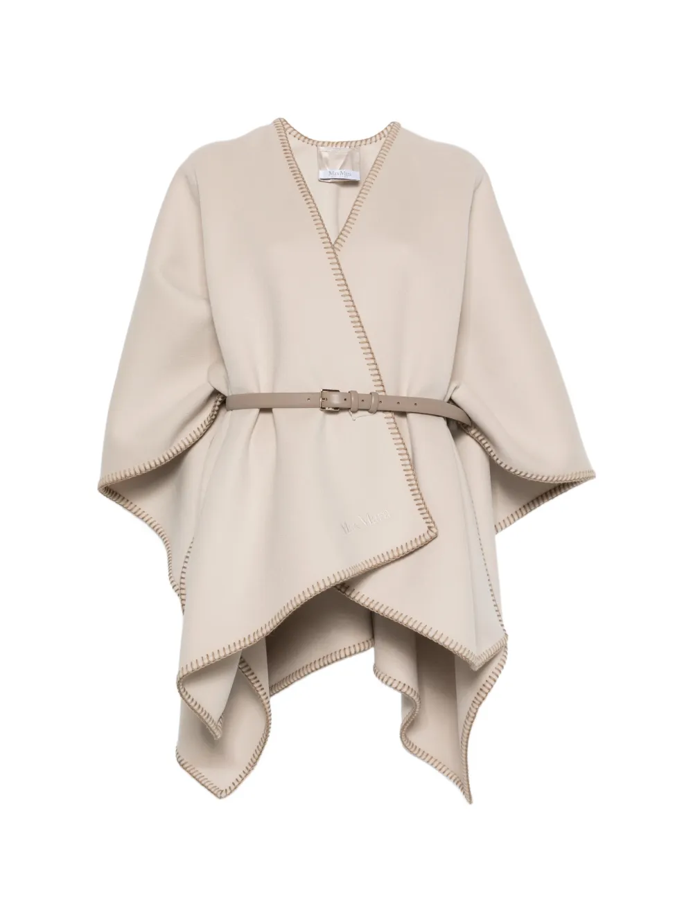 Max Mara Colomba Poncho mit Gürtel - Nude