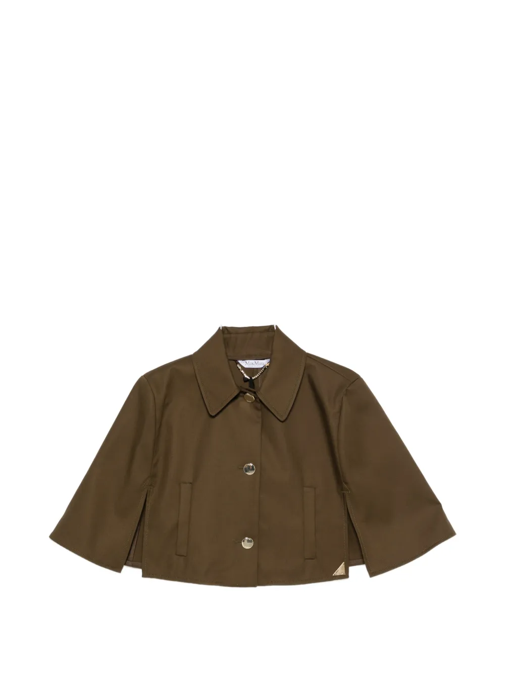 Max Mara Padre cropped cape - Brown